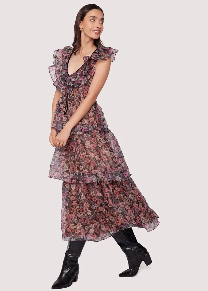 Botanique Maxi Dress Blackfloral Women Lost Wander Dresses