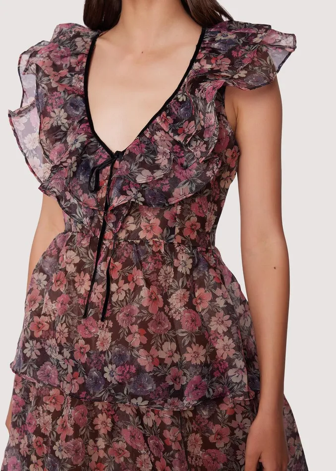Botanique Maxi Dress Blackfloral Women Lost Wander Dresses