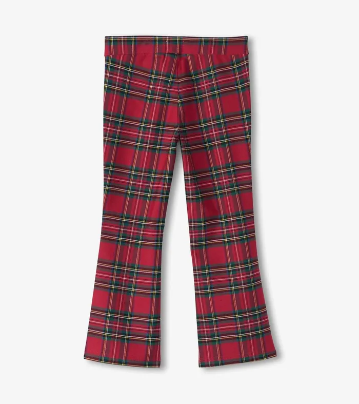 Bottoms Girls Hatley Girls Red Plaid Flared Pants