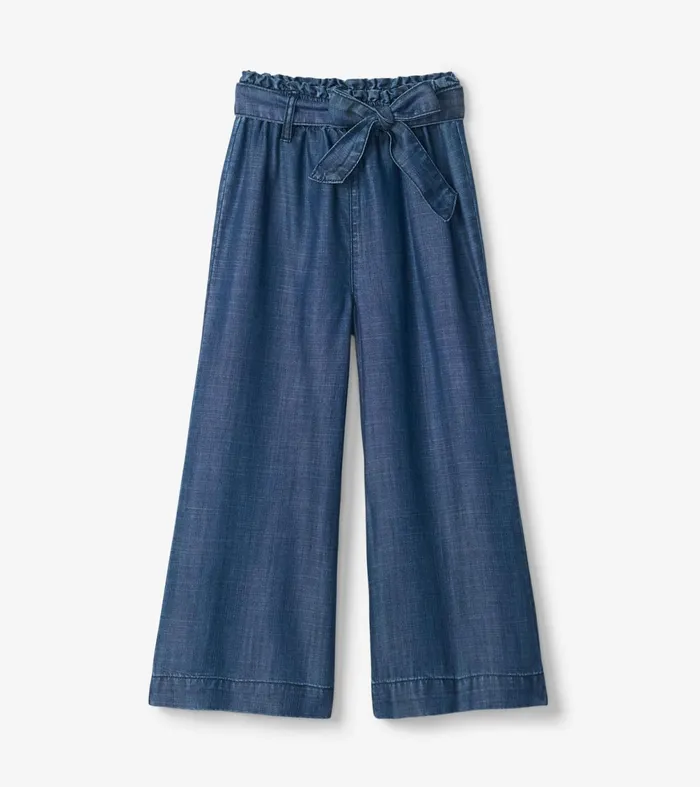 Bottoms Girls Hatley Girls Tencel Textured Paperbag Pants