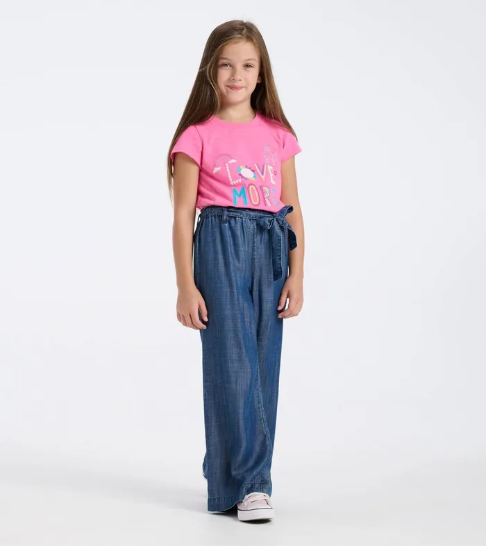 Bottoms Girls Hatley Girls Tencel Textured Paperbag Pants