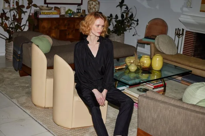 Bottoms Shop Natalie Martin BIANCA PANT Black Silk