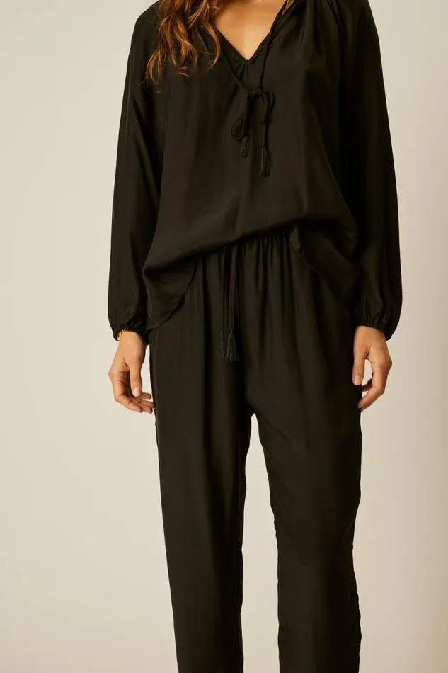 Bottoms Shop Natalie Martin BIANCA PANT Black Silk