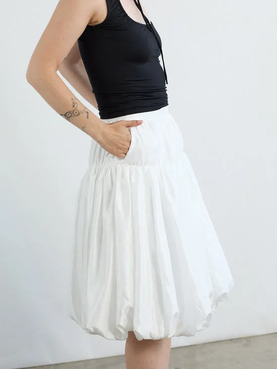 Bottoms Women Lisa Says Gah Whip Balloon Skirt White