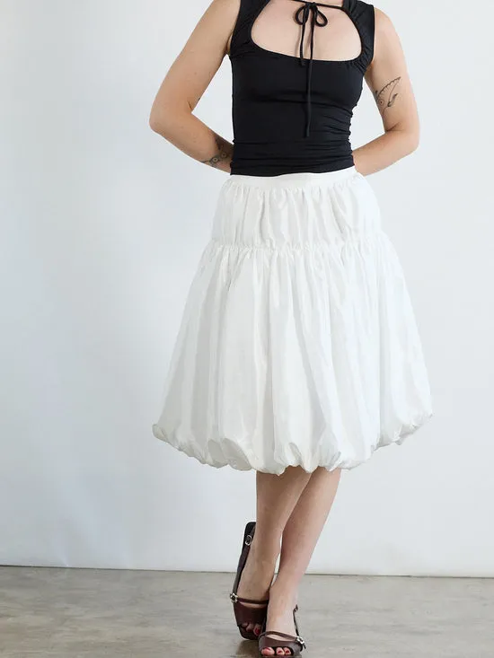 Bottoms Women Lisa Says Gah Whip Balloon Skirt White Bottoms Women Lisa Says Gah Whip Balloon Skirt White