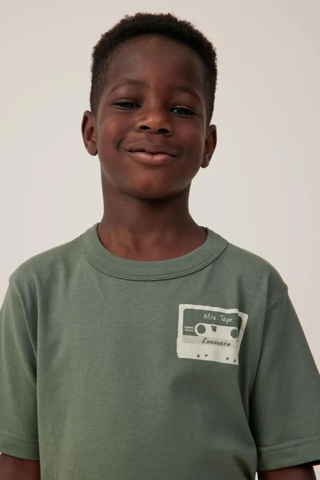 Boys 214 Tops and TShirts Cotton On Jonny Short Sleeve Print Tee Swag Greengood Beats