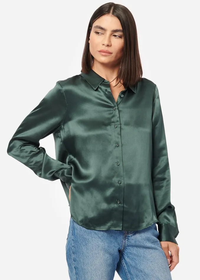 CAMI NYC Tops and Sweaters Women Crosby Blouse Hunter