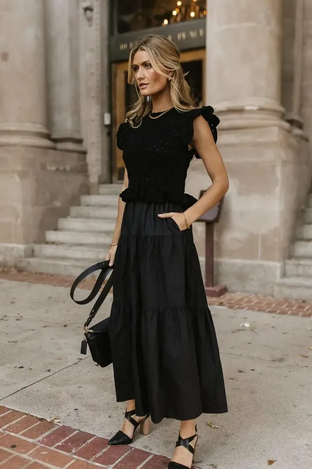 Carey Maxi Dress In Black Black Women Bohme Dresses