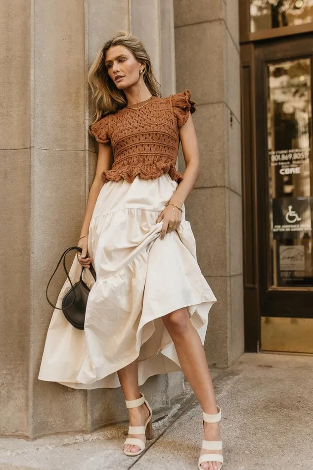 Carey Maxi Dress In Brown Brown Women Bohme Dresses