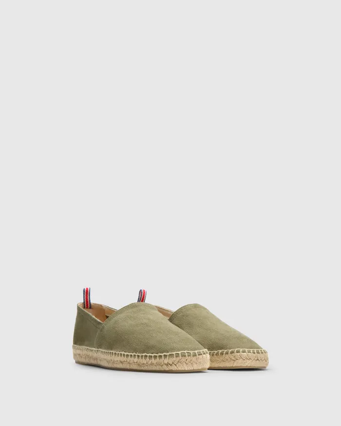 Castaer Pablo002 Olive Men Flat Shoes