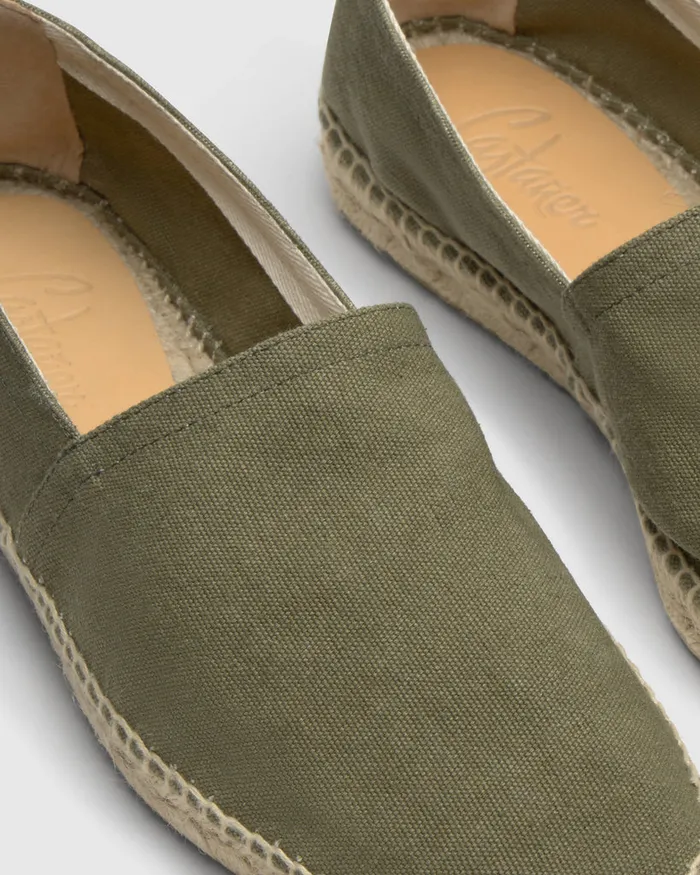 Castaer Pablo002 Olive Men Flat Shoes