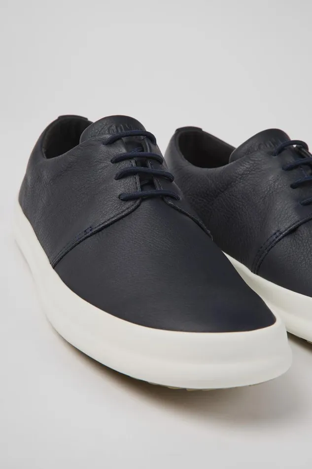 Casual Shoes Men Camper Chasis Blue Leather Shoes