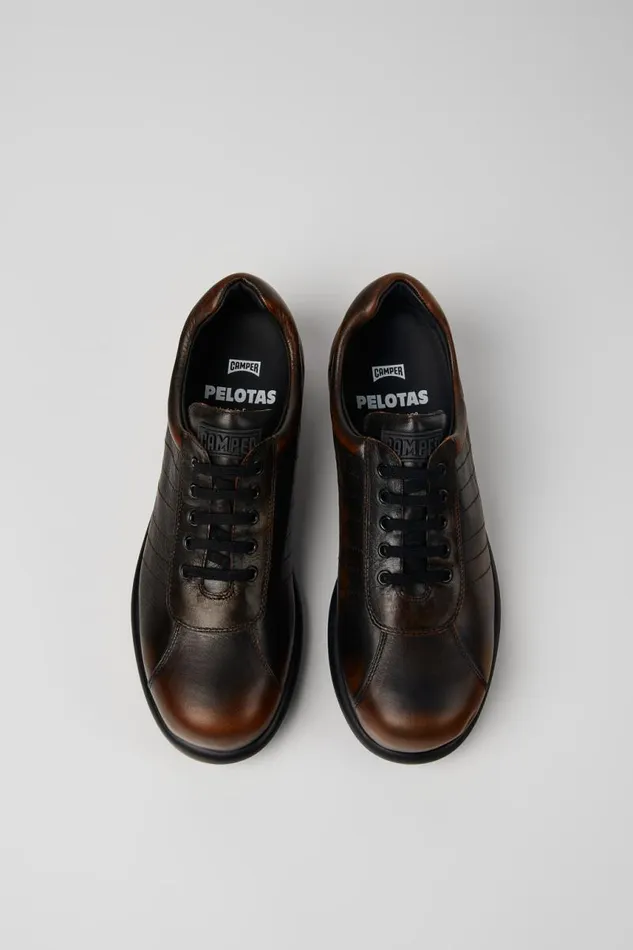 Casual Shoes Men Camper Pelotas Blackbrown Leather Shoes Casual Shoes Men Camper Pelotas Blackbrown Leather Shoes