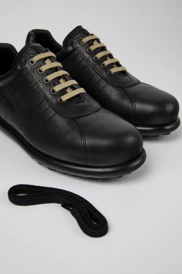 Casual Shoes Men Camper Pelotas Black Leather Shoes