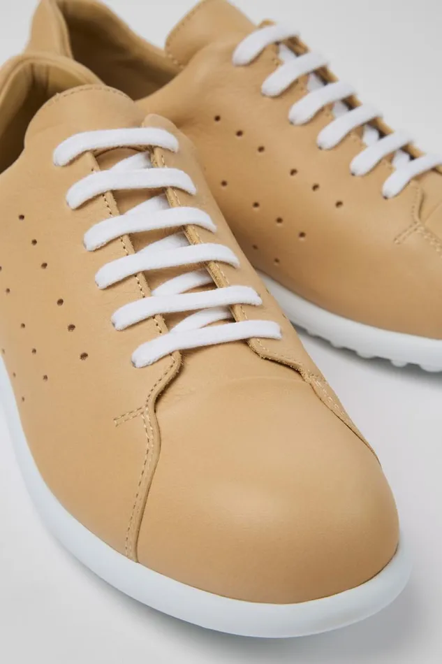 Casual Shoes Women Camper Pelotas XLite Pink Leather Shoes