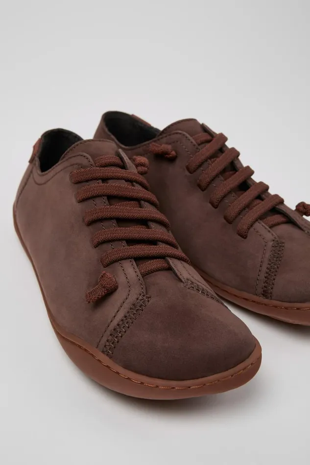 Casual Shoes Women Camper Peu Bronw Nubuck Shoes