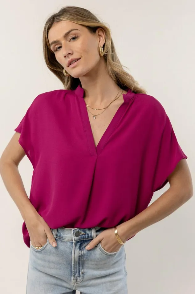 Celeste Blouse In Fuchsia 8211 FINAL SALE Fuchsia Women Bohme Tops