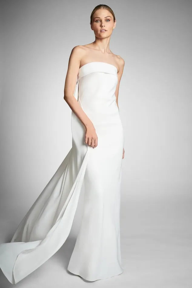 Ceremony Women Sachin and Babi Lourdes Gown 8211 Ivory