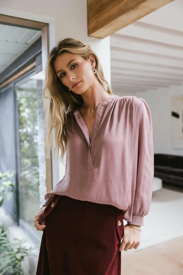 Chandler Blouse In Mauve Mauve Women Bohme Tops