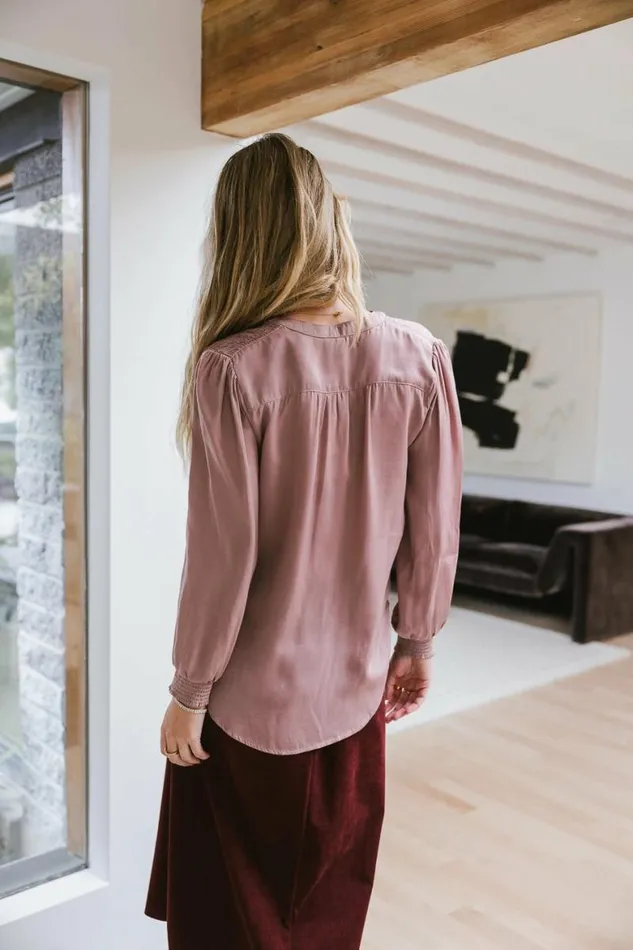 Chandler Blouse In Mauve Mauve Women Bohme Tops
