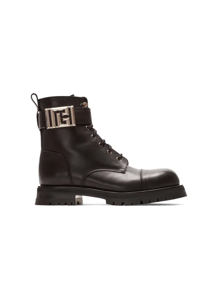 Charlie Leather Ranger Boots Black Men Balmain Boots And Rangers