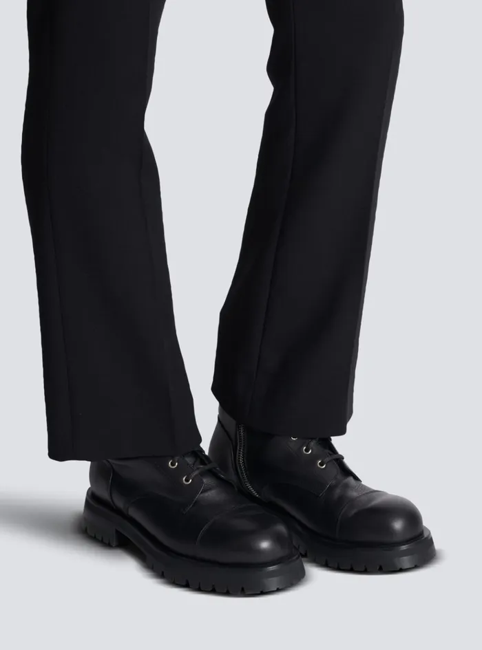 Charlie Leather Ranger Boots Black Men Balmain Boots And Rangers
