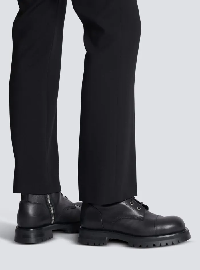 Charlie Leather Ranger Boots Black Men Balmain Boots And Rangers