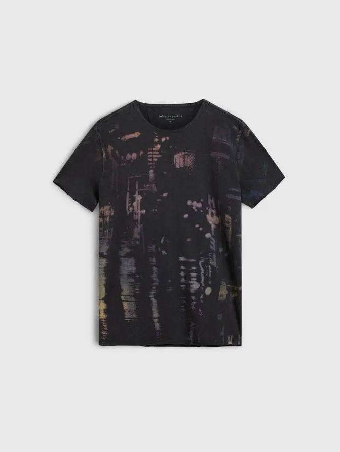 CITY LIGHTS TEE Charcoal Clothing John Varvatos Graphic Tees