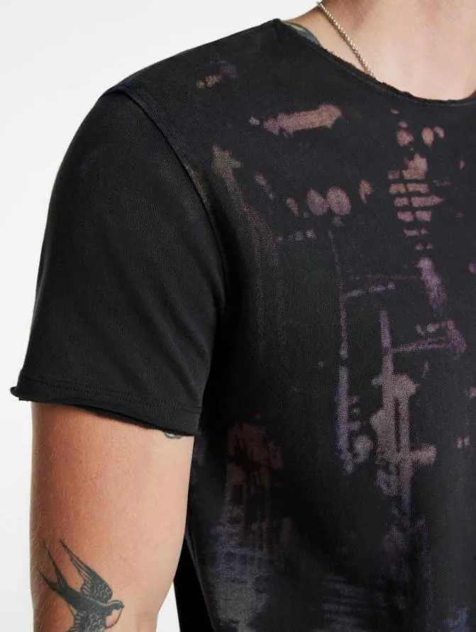CITY LIGHTS TEE Charcoal Clothing John Varvatos Graphic Tees