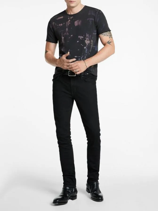 CITY LIGHTS TEE Charcoal Clothing John Varvatos Graphic Tees