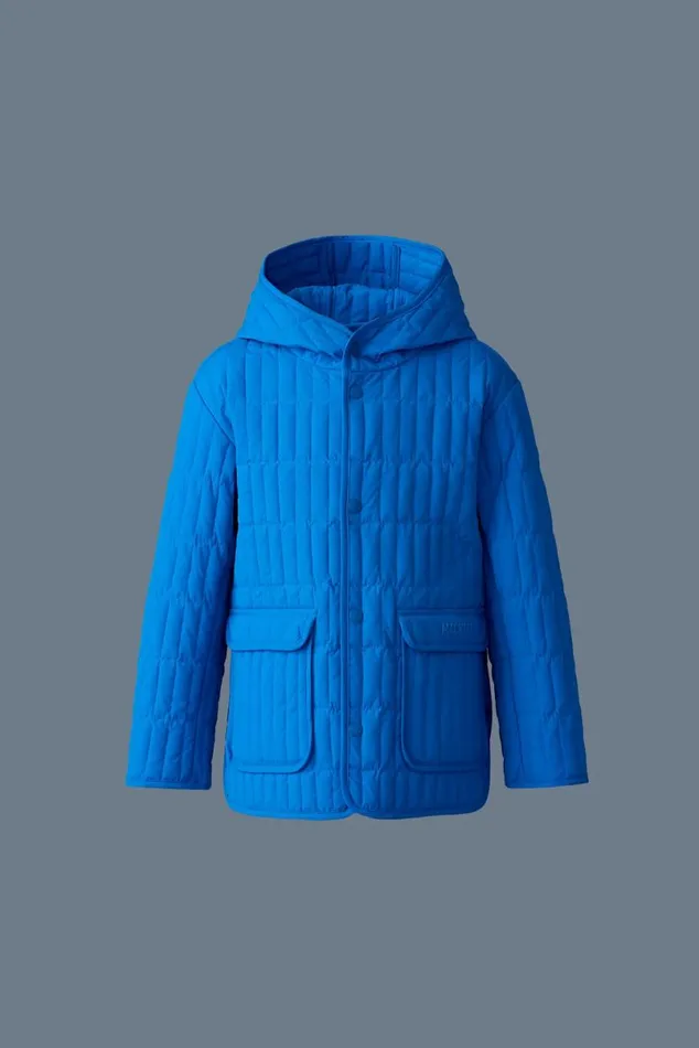 Coats and Jackets Kids Mackage SPENCER Light Down Vertical Quilted Jacket For Kids 814 Years Light Military