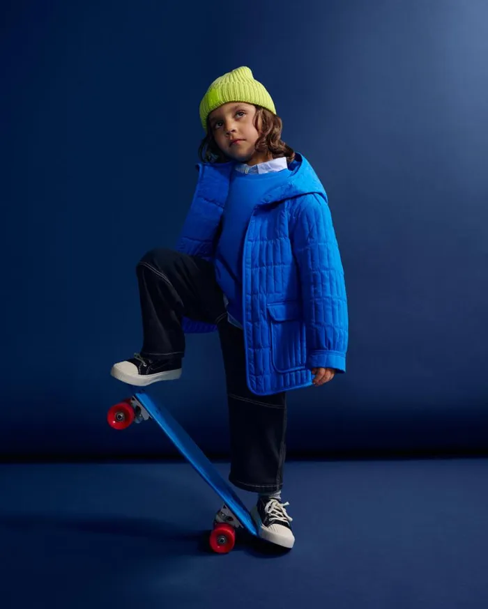 Coats and Jackets Kids Mackage SPENCER Light Down Vertical Quilted Jacket For Kids 814 Years Light Military