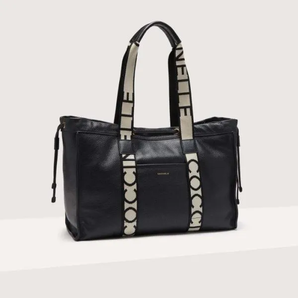 Coccinelle 2day Signature Large Noir Women Coccinelle Tote Bags Coccinelle 2day Signature Large Noir Women Coccinelle Tote Bags