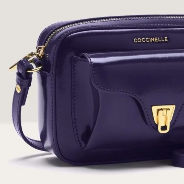 Coccinelle Beat Shiny Calf Mini Royal Blue Women Coccinelle Mini Bags Coccinelle Beat Shiny Calf Mini Royal Blue Women Coccinelle Mini Bags