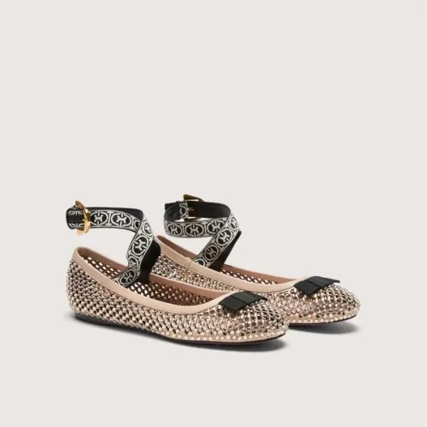 Coccinelle Beatriz Strass Gold Goldennoirecr Women Coccinelle Ballet Flats