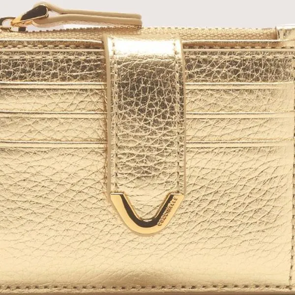 Coccinelle Dew Golden Women Coccinelle Wallets and Small Leather Goods Coccinelle Dew Golden Women Coccinelle Wallets and Small Leather Goods