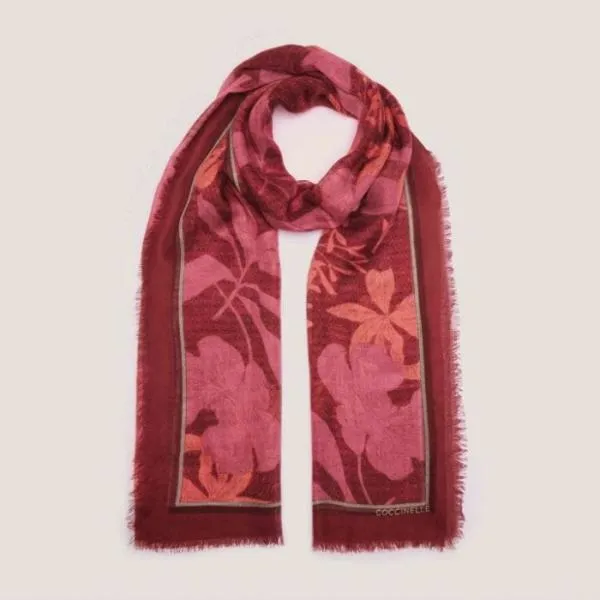 Coccinelle Floral Monogram Multi Brandy Women Coccinelle Scarves And Foulards Coccinelle Floral Monogram Multi Brandy Women Coccinelle Scarves And Foulards
