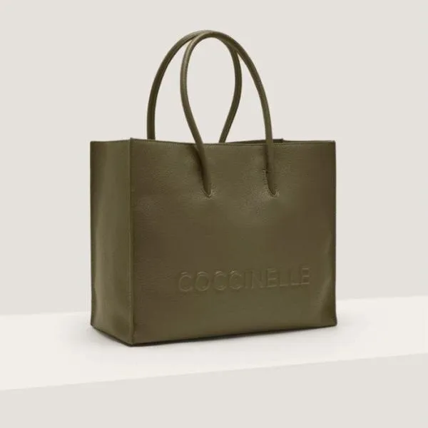 Coccinelle Myrtha Maxi Logo Medium Laurel Green Women Coccinelle Top Handle Bag Coccinelle Myrtha Maxi Logo Medium Laurel Green Women Coccinelle Top Handle Bag