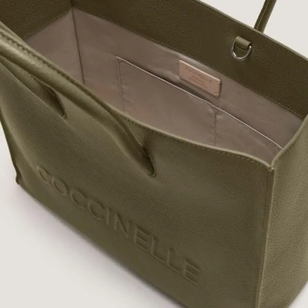 Coccinelle Myrtha Maxi Logo Medium Laurel Green Women Coccinelle Top Handle Bag Coccinelle Myrtha Maxi Logo Medium Laurel Green Women Coccinelle Top Handle Bag
