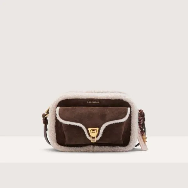 Coccinelle X Inuikii Beat Eco Shearling Small Naturalfondant Women Coccinelle Crossbody Bags