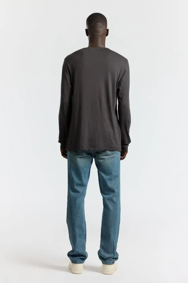 COTTON CITIZEN SHIRTS Classic Crew Long Sleeve Shirt Charcoal 8211 Men
