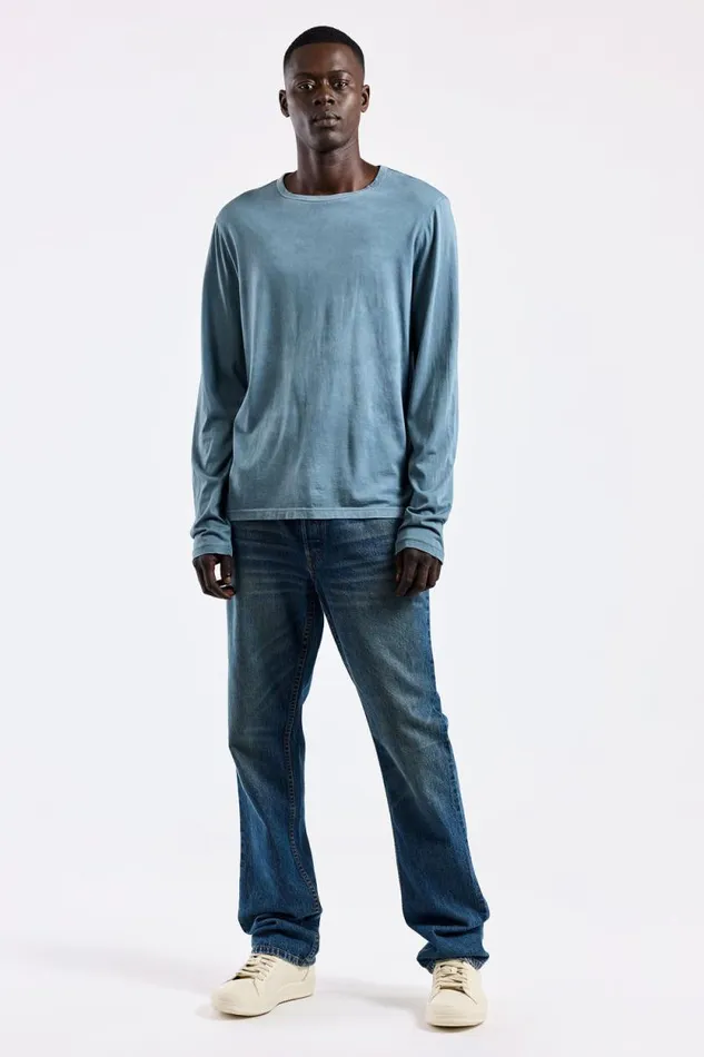 COTTON CITIZEN SHIRTS Classic Crew Long Sleeve Shirt Vintage Azul 8211 Men