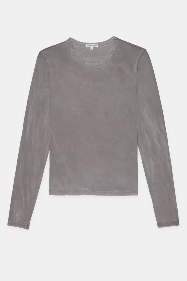 COTTON CITIZEN SHIRTS Standard Long Sleeve Shirt Vintage Cement 8211 Women