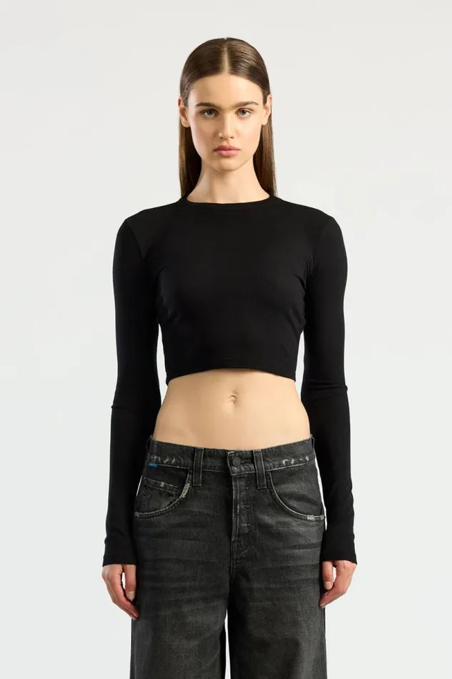 COTTON CITIZEN SHIRTS Verona Crop Shirt Jet Black 8211 Women