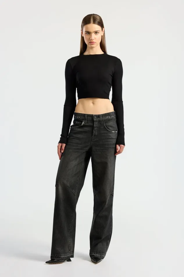 COTTON CITIZEN SHIRTS Verona Crop Shirt Jet Black 8211 Women