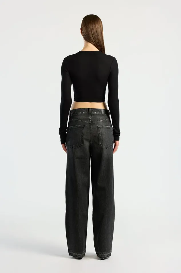 COTTON CITIZEN SHIRTS Verona Crop Shirt Jet Black 8211 Women