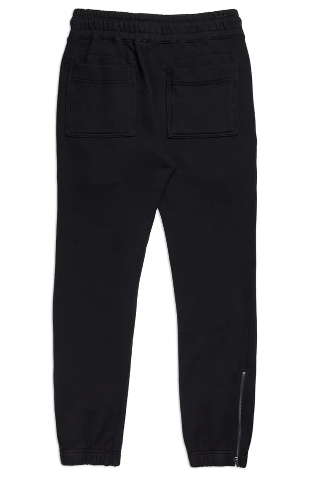 COTTON CITIZEN SWEATPANTS Bronx Zip Sweats Sale Jet Black 8211 Men