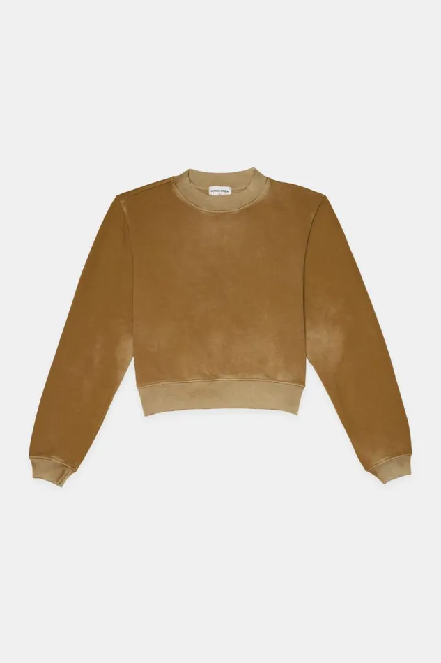 COTTON CITIZEN SWEATSHIRTS Milan Crew Sweatshirt Vintage Burnt Honey 8211 Women