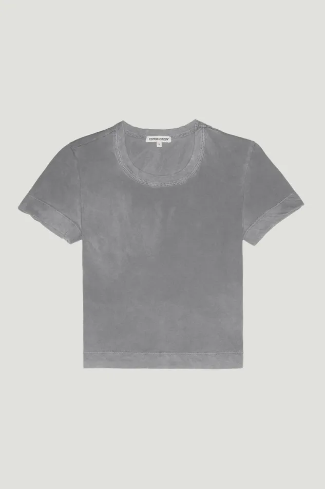 COTTON CITIZEN TEES Standard Baby Tee Vintage Cement 8211 Women