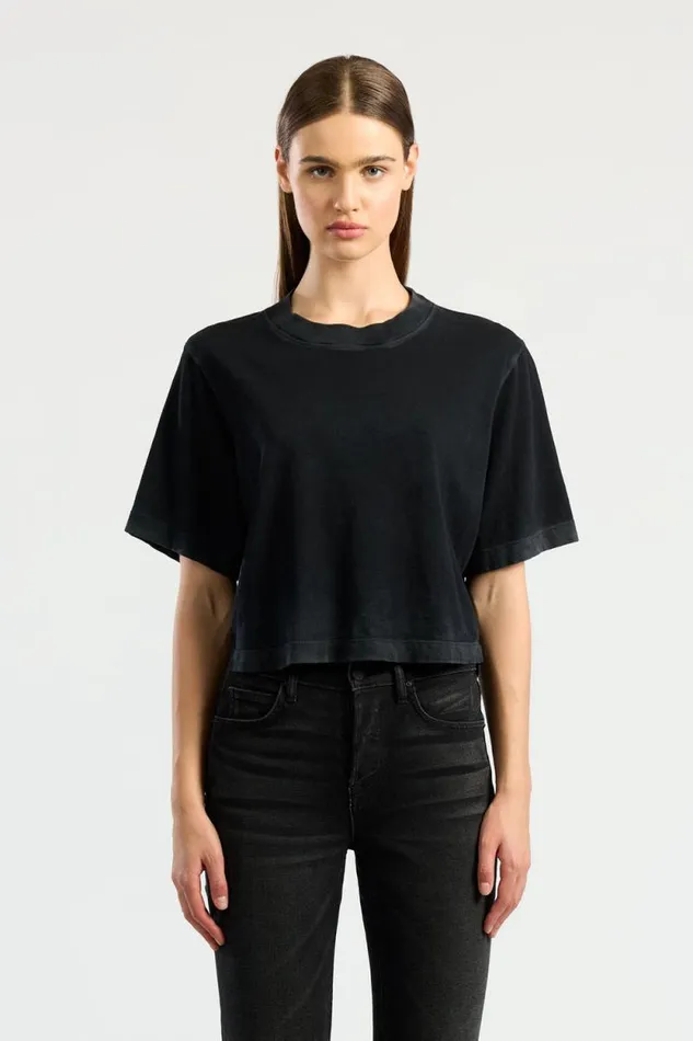 COTTON CITIZEN TEES Tokyo Crop Tee Vintage Black 8211 Women